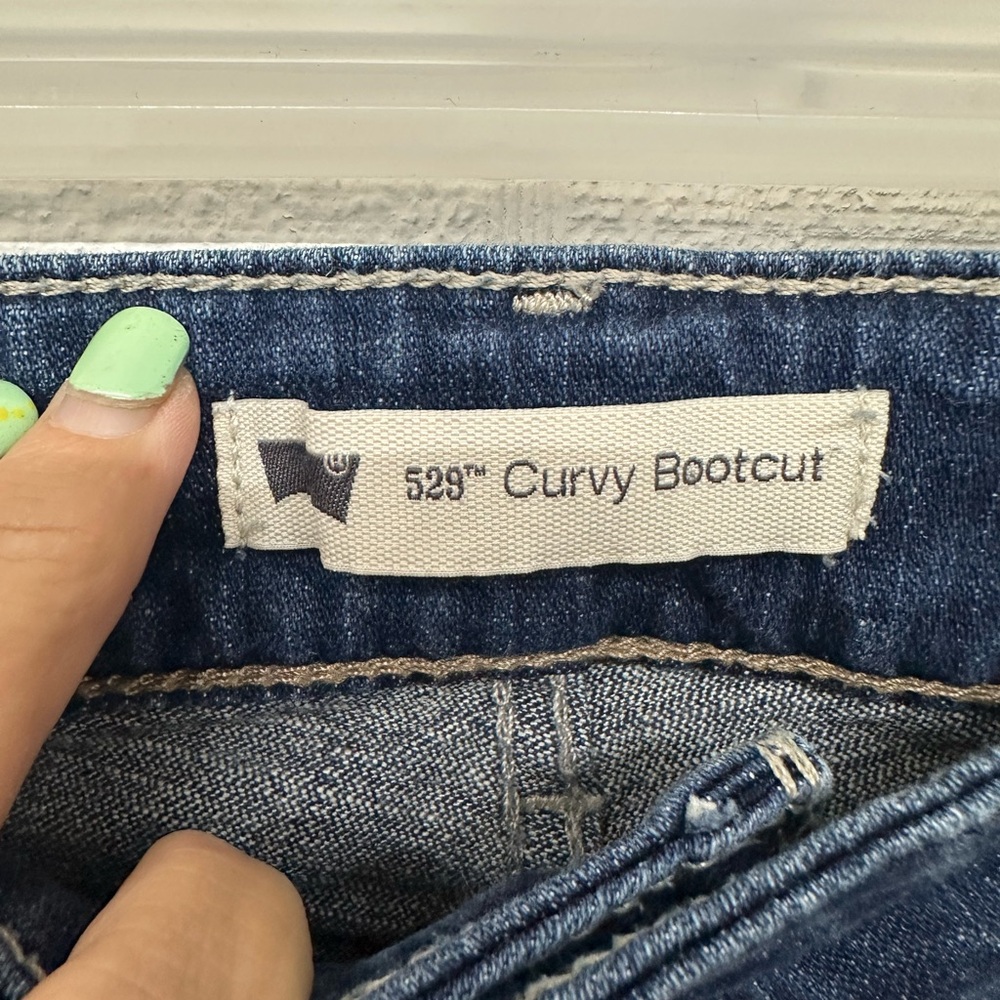 Levi's Dark Blue Flare Jeans - Picture 3 of 4